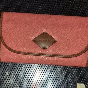 St. John's Bay Coral Trifold Wallet with Brown Trim